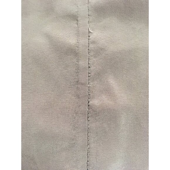 BCBG Maxazria Women Dress Tan Size M Silk Shell Knit Sleeves Dual Fabric Flaw - Picture 8 of 8